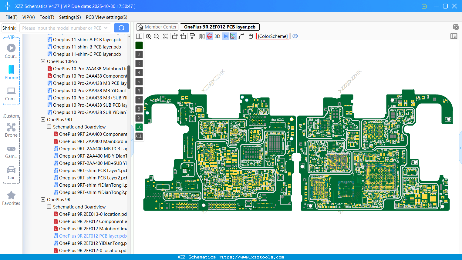 OnePlus 9R 2EF012 PCB Layer